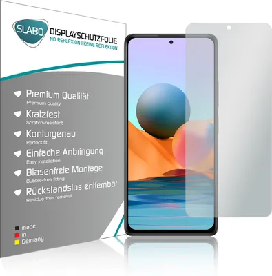 Produktbild von 4x Slabo Displayschutzfolie für Xiaomi Redmi Note 10s | Xiaomi Redmi Note 10 (6,43") MATT "No Reflexion" (verkleinerte Folien) Displayfolie Schutzfolie Folie