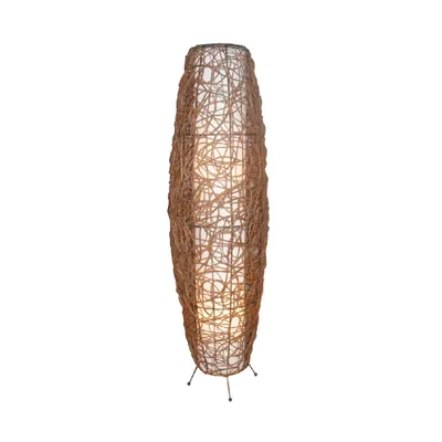 Produktbild von Lindby Stehleuchte Nias, Höhe 111 cm, Rattan, Textil