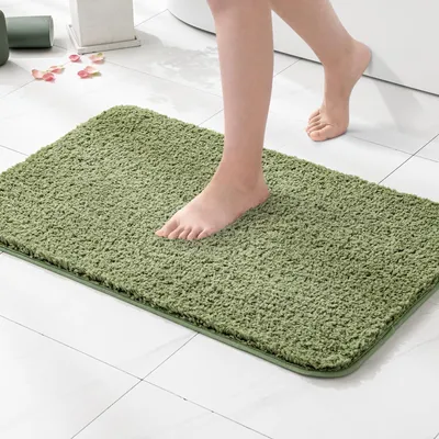 Immagine prodotto di Tappetino assorbente per il bagno, colore verde oliva - 60 x 90 cm