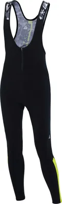 Produktbild von Airtracks Herren Thermo Fahrradhose mit Träger Lang Pro Team ( L schwarz-neon-weiß ), Radhose mit Kälteschutz & Komfort für Herbst-Winter