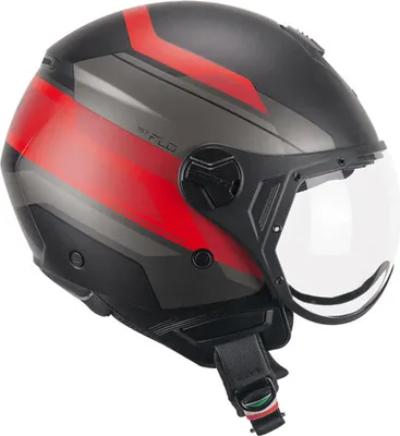 Immagine prodotto di Casco Jet CGM 167K FLO City Nero opaco Rosso Visiera sagomata taglia XXL