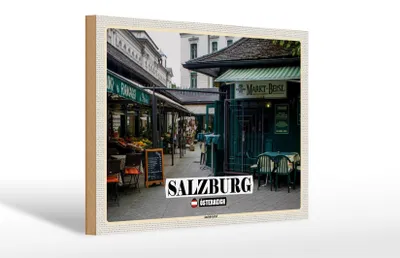 Produktbild von Holzschild Reise Salzburg Österreich Andräviertel 30x20cm