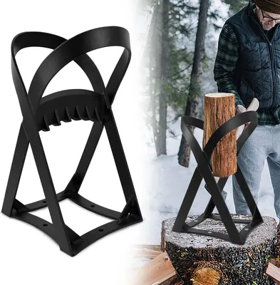 Produktbild von YUENFONG Manueller Holzspalter Kohlenstoffstahl, X-förmiger tragbarer Brennholz Spalter, Stabiler und sicherer Firewood splitter, Schwarz(Tye B)