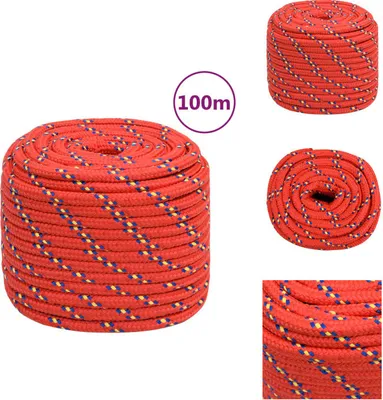 Obrázek produktu pro vidaXL Bootsseil Rot 16 mm 100 m Polypropylen - Seile