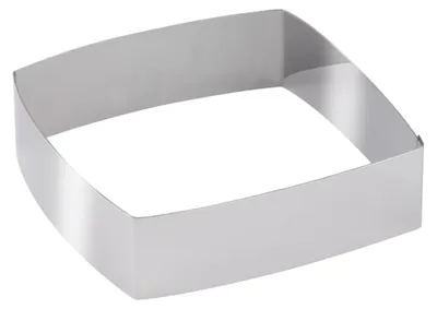 Produktbild von Dessert- /Tortenring "Viereck" gewölbt 160 mm
