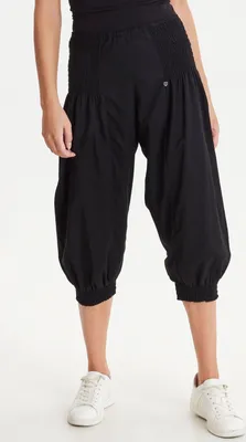 Produktbild von Pulz Jeans PZJILL Damen Hose Stoffhose Haremshose Pumphose Pluderhose mit elastischem Bund Capri Länge 100% Baumwolle Regular Fit