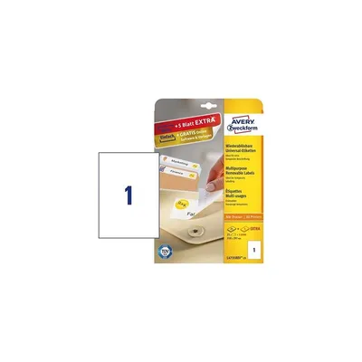 Produktbild von Avery L4735REV-25 Druckeretikett Selbstklebendes Druckeretikett