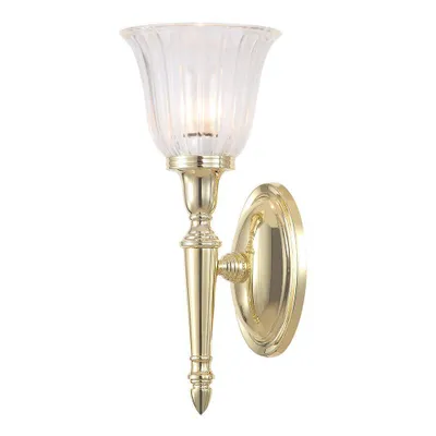 Produktbild von Elstead Dryden LED Wandleuchte G9 33cm Poliertes Messing IP44