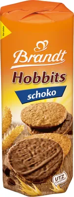 Image de Brandt Hobbits biscuits sablés au chocolat et à l'avoine au chocolat au lait 265g