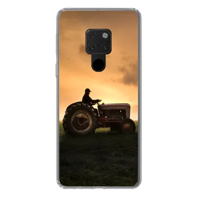 Produktbild von MuchoWow® Handyhülle Schutzhülle Hülle für Huawei P40 Lite Traktor - Landwirt - Nebel Silikon Softcase Handy Hülle - Handy