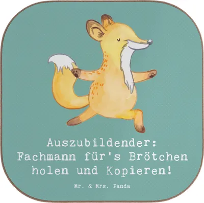 Produktbild von Mr. & Mrs. Panda Untersetzer für Gläser Auszubildender Profi - Meeresbrise - Geschenk, handgefertigt, Berufsprodukte, Design, Coaster, Beruf, Berufspassion, Berufsleben