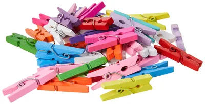 Imagen del producto de Clips de madera de colores, 25 mm, 100 unidades, para scrapbooking
