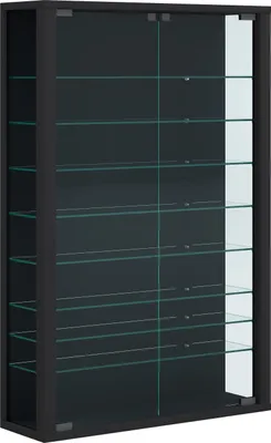 Zdjęcie produktu dla Wiszące szklane pokrowce | Szkło z bezpiecznym szkłem ESG | Wymiary: H. 91 x W. 59 x D. 18 cm | Wiszące pudełko szklane | Nowoczesne i oszczędne miejsce | Szklana szafka ekspozycyjna - Vitrosa Mini