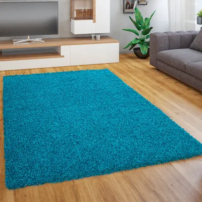 Produktbild von Teppich Wohnzimmer Schlafzimmer Hochflor Shaggy Flokati Einfarbig Weich Modern Grösse 160x220 cm