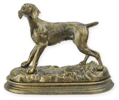 Produktbild von Gusseiserne Figur eines Hundes Replikat Retro Design Dekoration