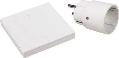 Produktbild von Funk-Schalter Set McPower "Comfort" Funk-Steckdose + Funk-Wandschalter, max. 2300W Schalter, Dimmer max. 70m bis zu 10 Empfänger steuerbar universell einsetzbar