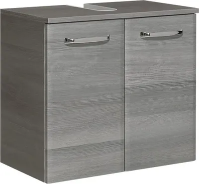 Produktbild von Badezimmer Waschbeckenunterschrank ALINA-66 in Graphit Struktur quer Nachb. - B/H/T: 60/53/33cm