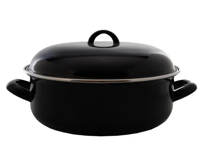 Obrázek produktu pro Massamarkt Braad Pan Enamel Black 28 cm 6,5 l