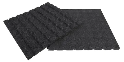 Obrázok produktu pre Rohož proti pádu čierna 50 x 50 x 2,5 cm gumové dosky - na kus
