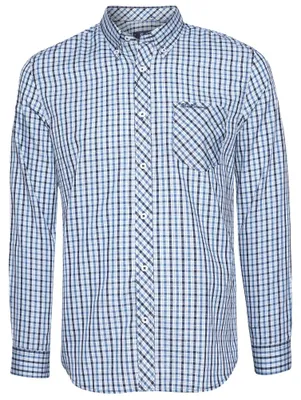Produktbild von M|BEN SHERMAN House Check Herren Langarm Hemd 0077861-LIGHTBLUE