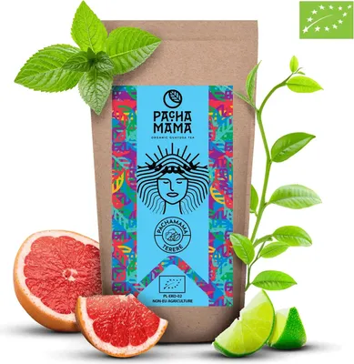 Immagine prodotto di Pachamama - Tè GuayusaTereré 250 g - Menta e citronella - , raccolto a mano, con oli naturali - Rinfrescante, tonificante, delicato - Proveniente dall'Ecuador