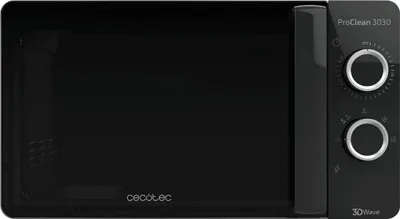 Produktbild von Cecotec 01524, Arbeitsplatte, Solo-Mikrowelle, 20 l, 700 W, Drehregler, Schwarz