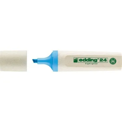 Zdjęcie produktu dla Edding 24 EcoLine, 1 szt., Niebieski, Końcówka ścięta, Atrament na bazie wody, Niemcy