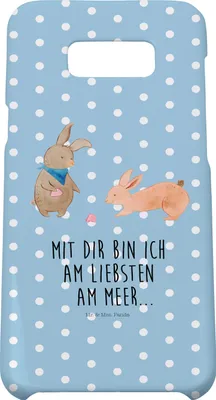 Produktbild von Mr. & Mrs. Panda Samsung Galaxy S8 plus Handyhülle  Hasen Muschel - Blau Pastell - Geschenk, Hülle, Handy Case, Cover, BFF, Freundin, Muscheln, Strand, Meer, Muttertag