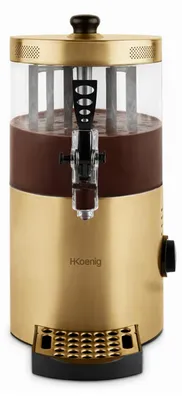 A close-up studio shot of a chocolate dispenser.