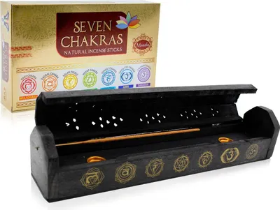 Produktbild von 7 Chakren Set: Räucherstäbchen + Räucherstäbchen Box 7 Chakras
