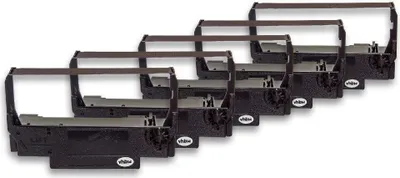 Produktbild von vhbw 5x Farbband Schriftband kompatibel mit Towa R 1, 1420 Nadeldrucker, Bondrucker - Schwarz
