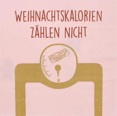 Produktbild von Servietten "Weihnachtskalorien zählen nicht"