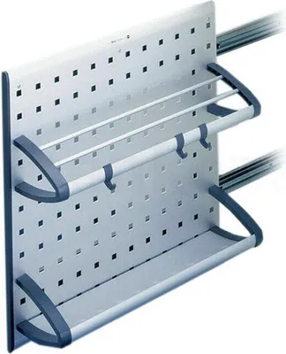 Produktbild von Hailo Auszug 3902001 Combi Vario AluLine Tablett Regal mit Cliphaken