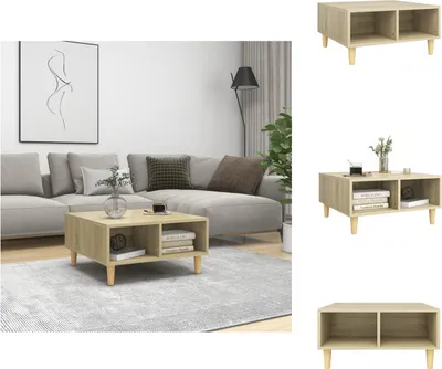 Zdjęcie produktu dla vidaXL Stolik kawowy dąb sonoma 60x60x30 cm materiał drewnopochodny - Stoliki kawowe