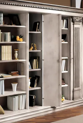 Produktbild von Wohnzimmer Schrank Bücherregal Holz Büroschrank Regal Schränke Vitrine Italien