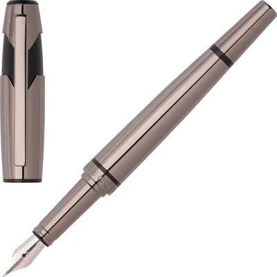 Productafbeelding van HUGO BOSS vulpen, model Chevron, kleur: gunmetal