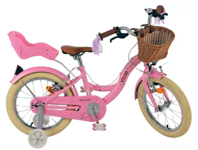 Obrázok produktu pre Volare Blossom – detské bicykel – dievčenský – 16 palcov – ružový – s dvoma ručnými brzdami