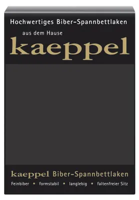 Produktbild von Kaeppel Biber Bettlaken Betttuch 180-200x200 cm Spannbettlaken 14 Farben Uni Öko Anthrazit