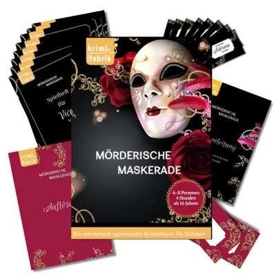 Krimidinner: Morddadige Maskerade für 8 Personen