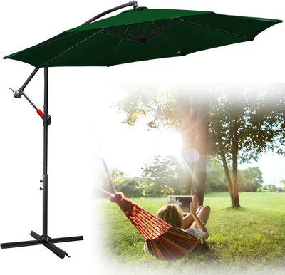 Image de karpal 3m-3.5m Parasol Inclinable Parasol de balcon Parasol de marché UV40+ Parasol de jardin,Vert,3m