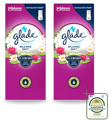 Obrázek produktu pro 2 kusy náplně Glade Touch & Fresh Relaxing Zen, 10 ml - balení