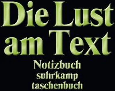 Obrázok produktu pre Notizbuch suhrkamp taschenbuch. Die Lust am Text