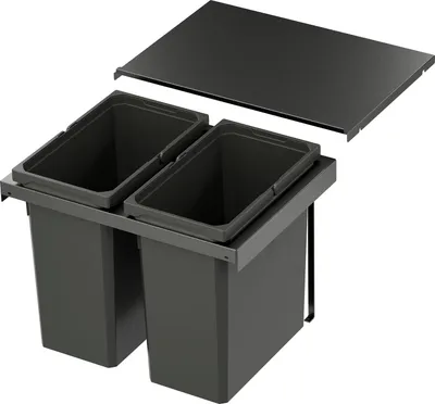 Produktbild von VS Envi Flex Pro Abfalltrennsystem - Mülltrennsystem für KB 600mm 2 x 28 Liter Lava