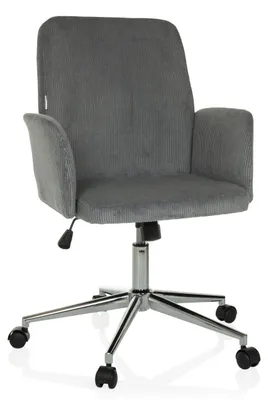 Produktbild von hjh OFFICE Home Office Bürostuhl SOLAO CORD Schreibtischstuhl mit Armlehnen Stoff Drehstuhl