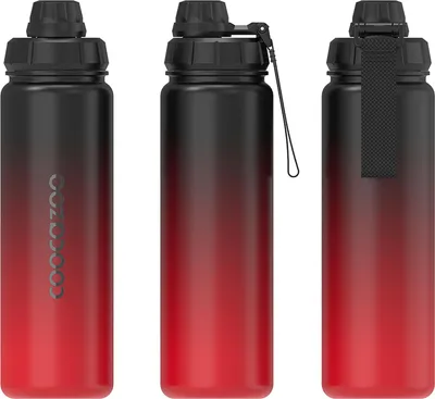 Zdjęcie produktu dla Termos na wodę ze stali nierdzewnej, marki coocazoo, kolor: gradient czerwieni