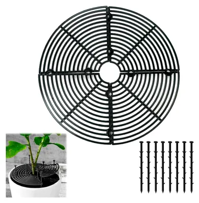 Produktbild von Blumentopf Abdeckung 30 cm mit Pflanzenschutzgitter und Tiefenpfählen