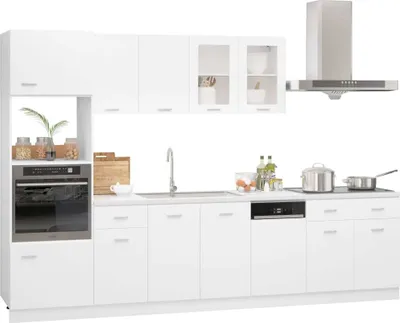 Image de vidaXL Ensemble de cuisine 7 pièces blanc panneau de particules
