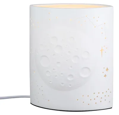 Produktbild von MOON Tischleuchte - weiß - Porzellan - Höhe 20cm x Breite 17cm - Lampe