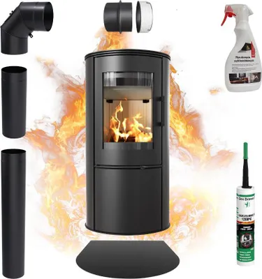 Immagine prodotto di Stufa in acciaio KRATKI ROLLO Ø 150 set da 7 kW
