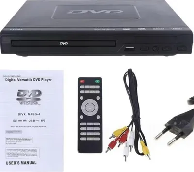 Produktbild von Kompakter DVD-Player mit AV-Kabel, HDMI, USB-Eingang, UHD 1080P, 5.1 Stereo Surround, Region-Free CD-Player für Karaoke-Studien
